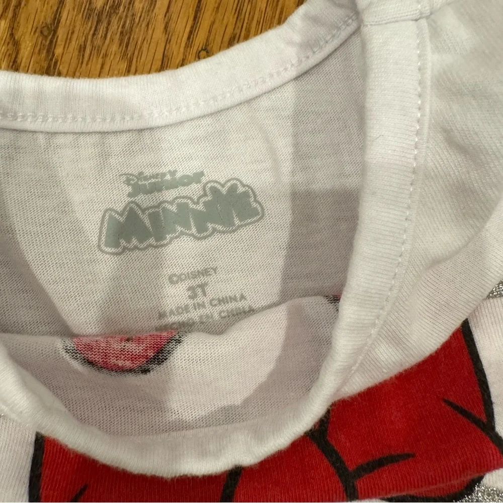 4/$20 Disney Kids Minnie Mouse Long Sleeve Tees - White and Gray 3t
